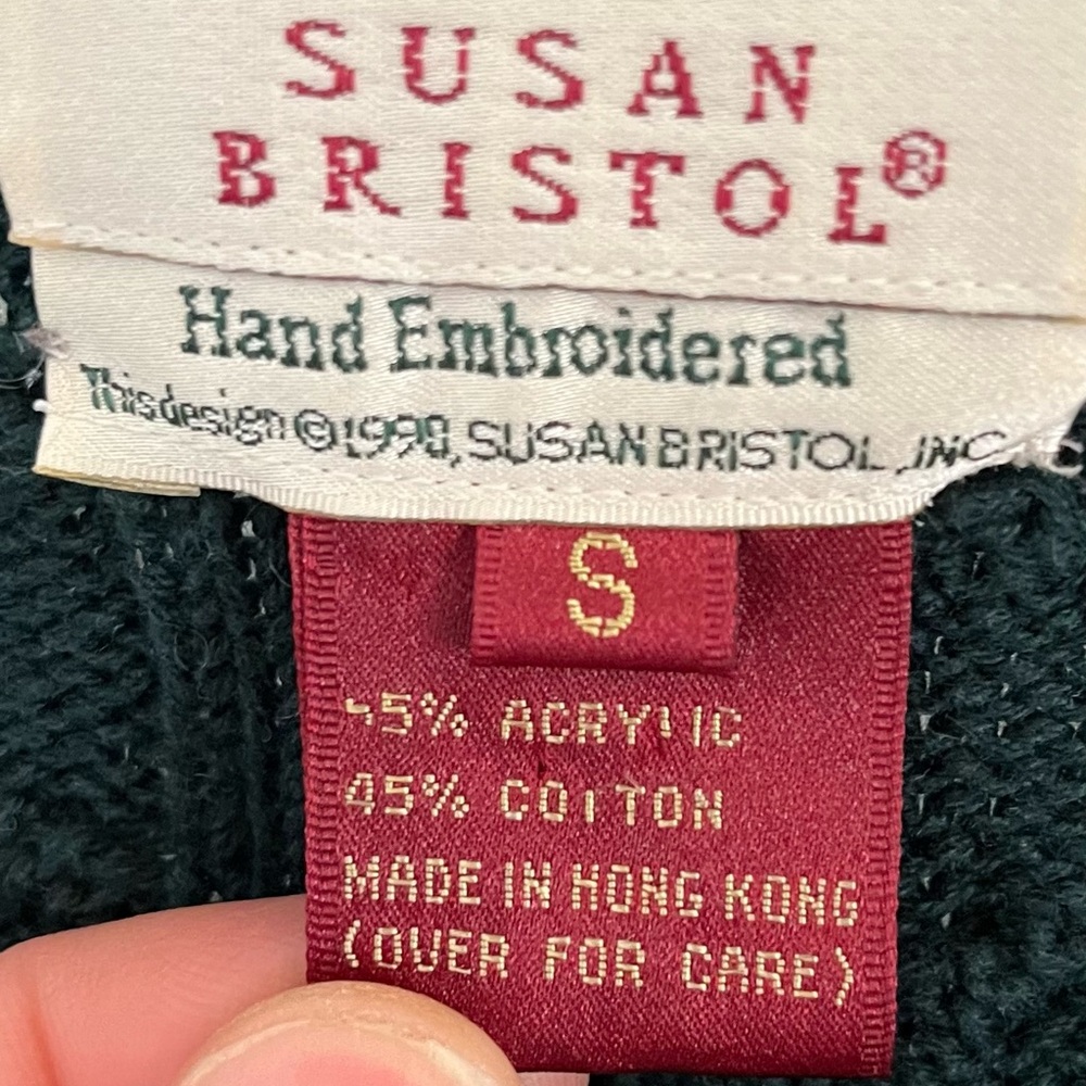 Vintage Susan Bristol Hand Embroidered Cardigan - Picture 4 of 4